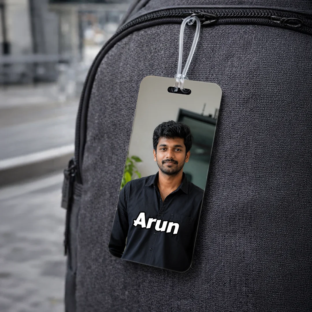RR Fan Luggage Tag – Rajasthan Royals Travel Tag, Customisable with Your Photo and Name, Personalised Tag for Men, Women, Kids – IPL Cricket Team Merchandise
